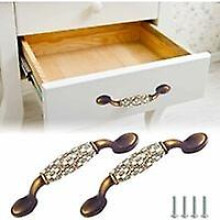 (As show, One size) Pcs Ceramic Furniture Drawer Handle with Screws Vintage Cupboard Door Handles Furniture Handle for Kitchen Cupboard Drawer