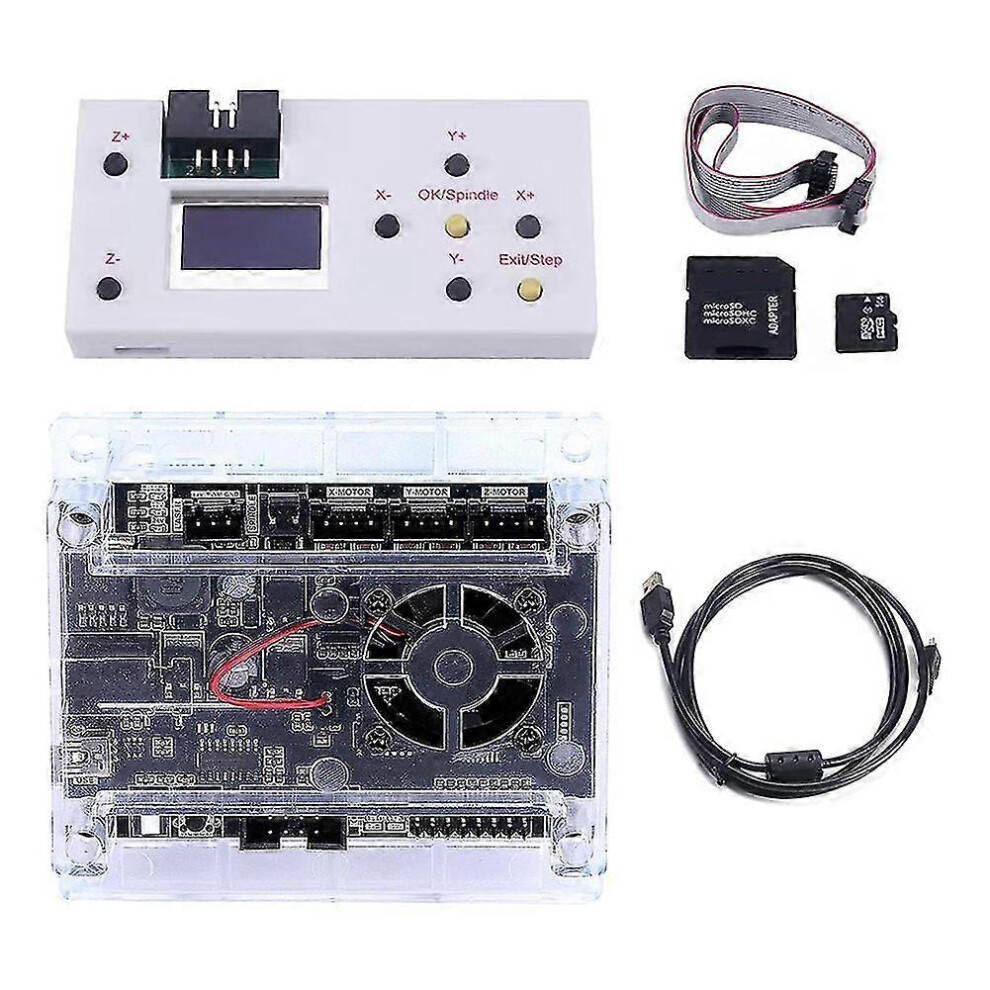 Kikidex (As Show, One Size) 3 Axis Grbl 1.1F Usb Control Board With Cnc Offline Remote Hand Controller For 1610/2418/3018-Pro E