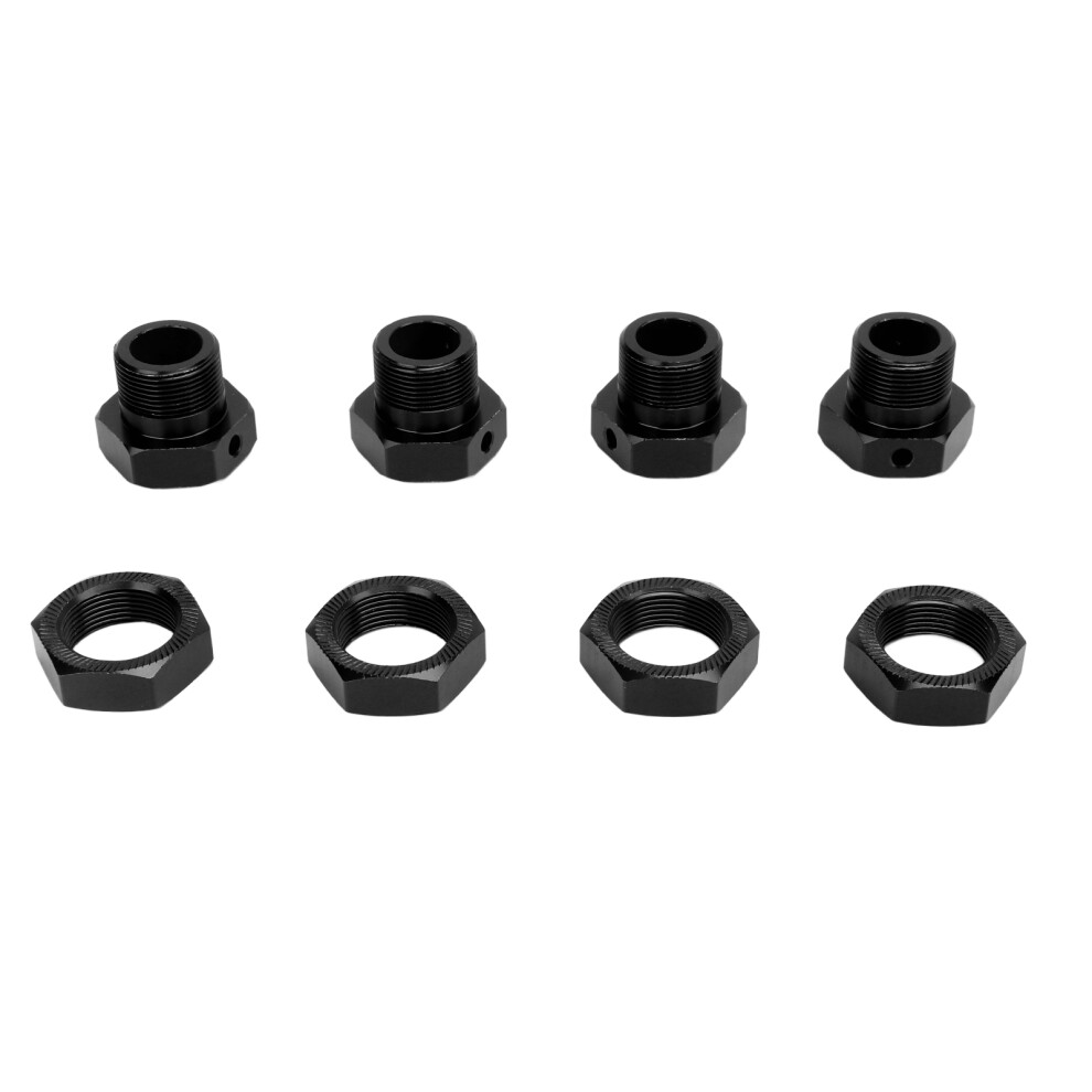 4 Pcs Aluminium Rc Wheel Hex Hub Adapters 24Mm For 1/5 Scale Rc Cars Black 9441356937762