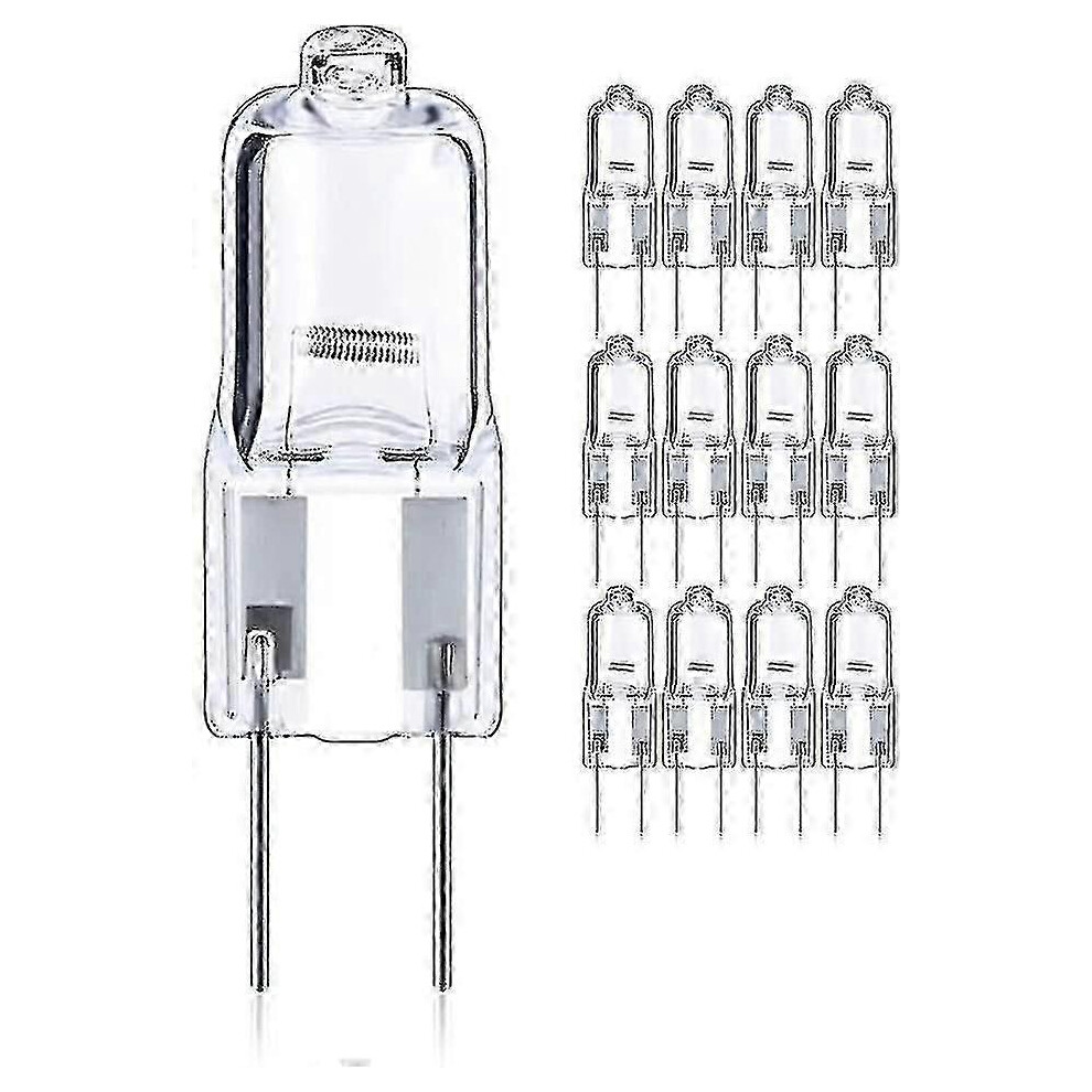 Kikidex (As Show, One Size) 12-Pcs 50W Gy6.35 / G6.35 Halogen Dimmable, 12V Bi-Pin Base T4 G6.35 820Lm