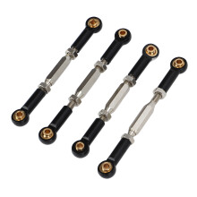 4Pcs Black Aluminum RC Car Camber Links 70-80mm for 1/10 2WD Models