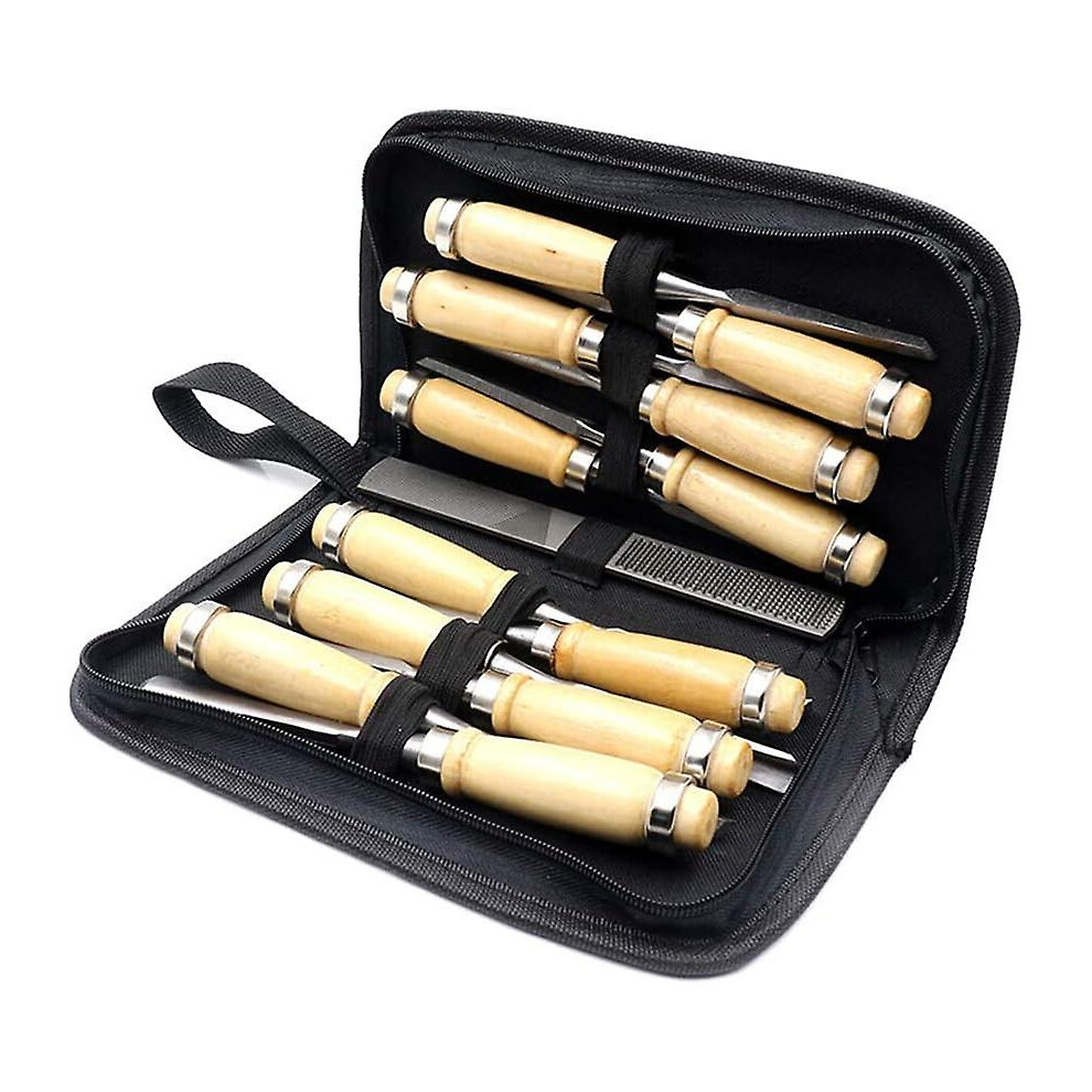 Kikidex (As Show, One Size) 14 Piece Wood Carving Chisel Set Construction