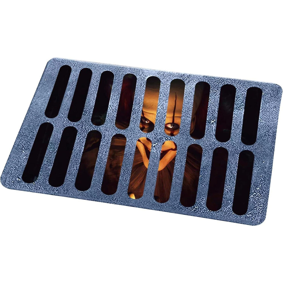 Kikidex (As Show, One Size) Halloween Clown Door Mat, 3D Stereo Vision Horror Doormat, For Halloween Decoration (A)40X60cm