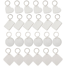 72St Mdf Sublimatie Keyrings Zilverkleurig Voor