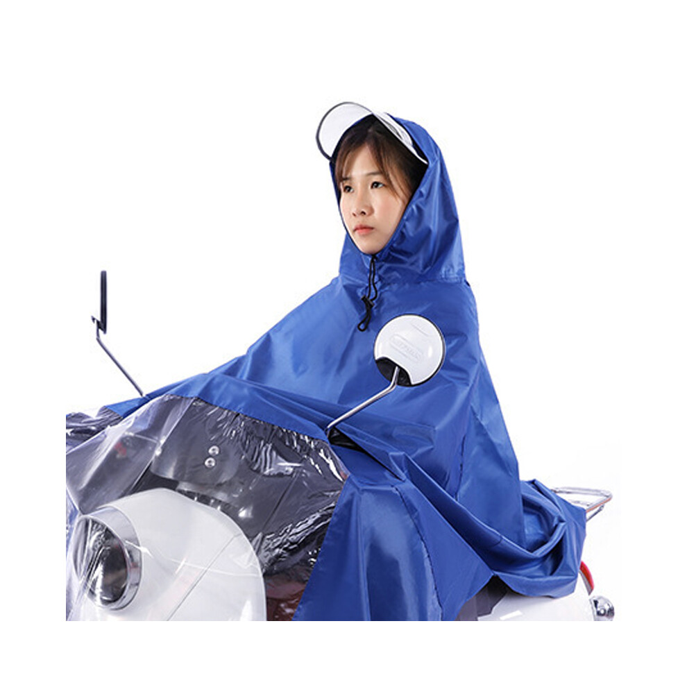 Waterproof Oxford Cloth Rain Poncho For Adults, Electric Vehicle & Motorcycle Blue 8781356940364