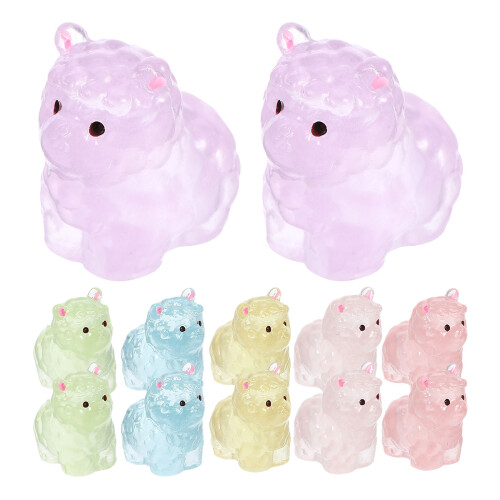 36Stk Mini Resin Figuren Leuchtend Für