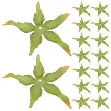 120Pcs Green Fake Flower Sepals Fabric for Wedding and Craft Projects