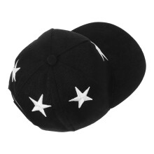 Fashion Baseball Hatt Broderade Stjärnor För Barn (Svart)