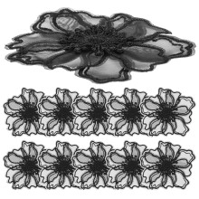 10 stuks strijkbare kanten borduurmotieven, naaibare appliqués