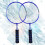 1Par Barns Badmintonset Blå Hållbar Alloy Racket 4