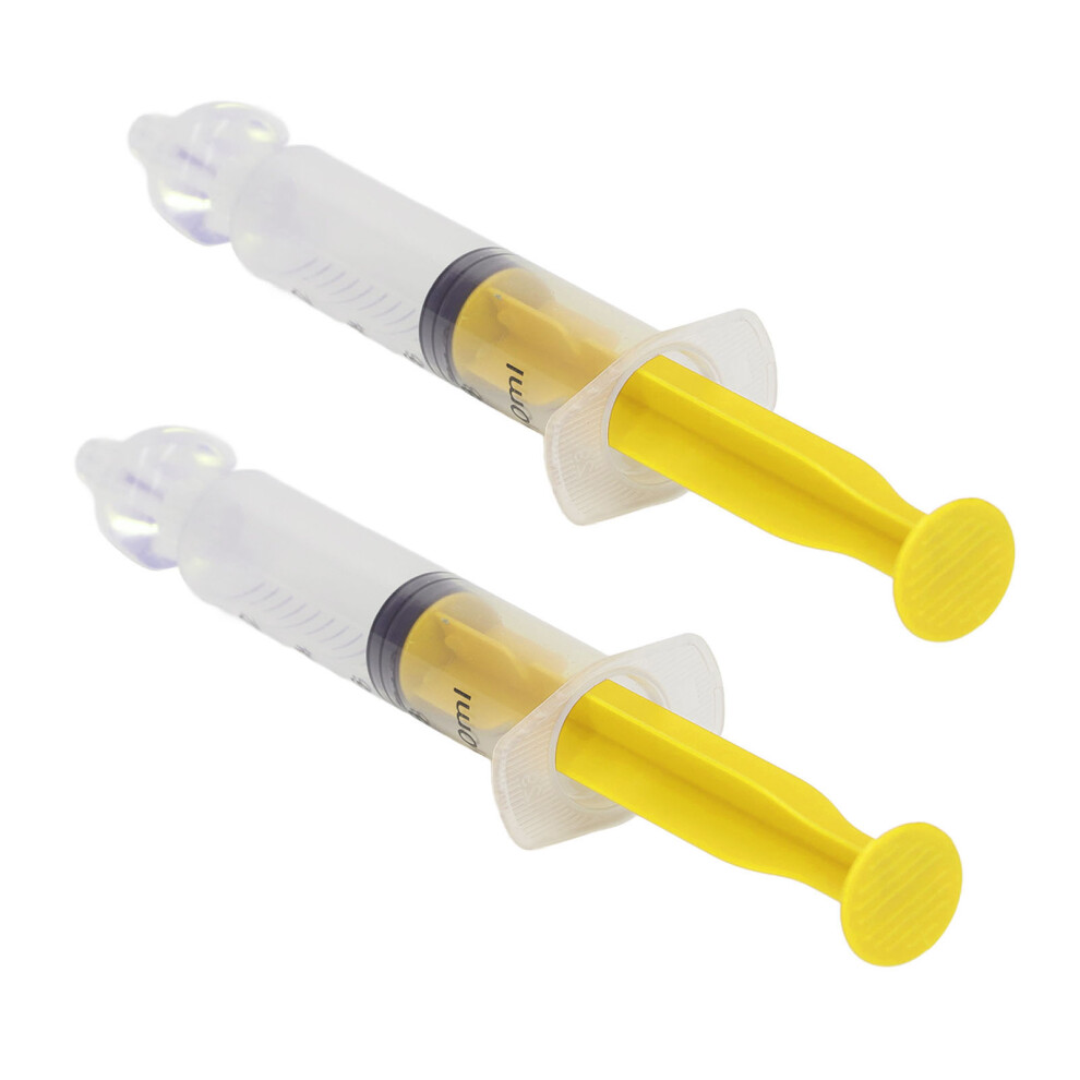 Yellow 2 Pcs 10Ml Baby Nasal Irrigator Infant Silicone Nose Aspirator,