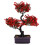 3Pcs Red Fake Bonsai Tree Plastic Simulation Plant for Table Decor 1