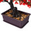 3Pcs Red Fake Bonsai Tree Plastic Simulation Plant for Table Decor 6