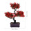 3Pcs Red Fake Bonsai Tree Plastic Simulation Plant for Table Decor 2