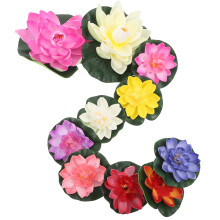 40Pcs Lightweight Eva Floating Lotus Flowers for Garden Pool and Pond