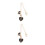 2Pcs Reusable Black Iron Initial Letter Charm Keychain for Cups 4