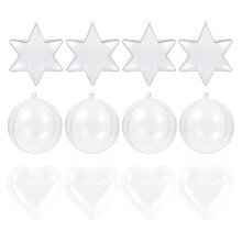 15Pcs Badbomstö Christmas Plastklot Julklot