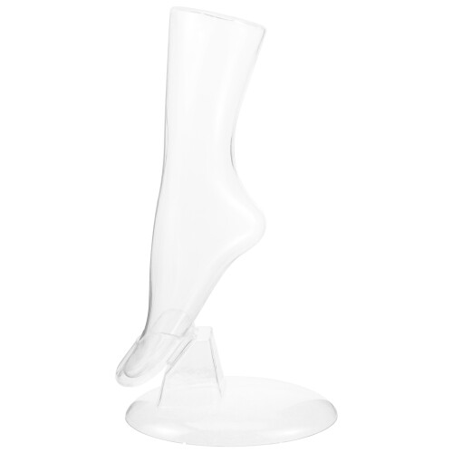 Transparent Plastfot För Strumpor Mannekängfot Sockdisplay 2