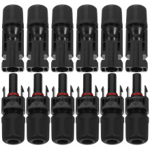 6 Pcs Solpanelkontaktör Elektrisk Fotovoltaik Trådkabel