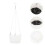 1Set Wit Plastic Hangplant Houder Voor En 6