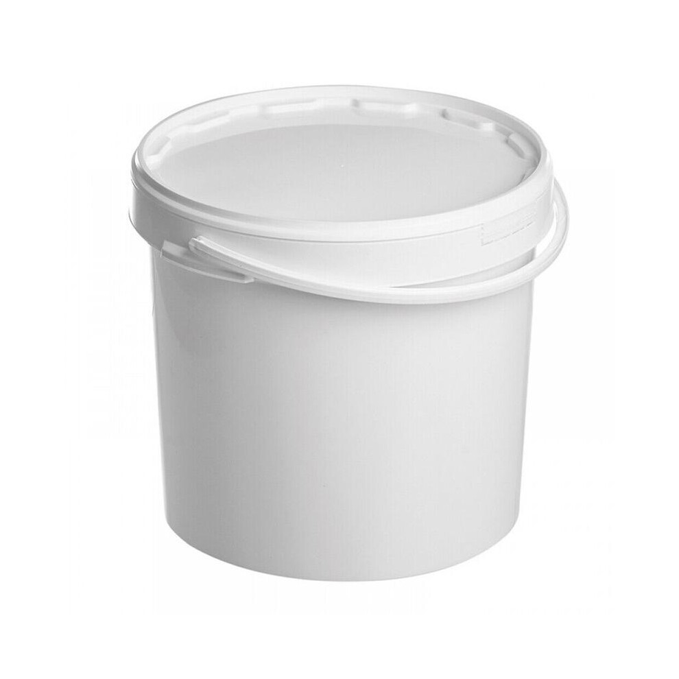 (20L) White Plastic Bucket Tub Storage Container with Lid and Handle 5L 9L 20L-image-OPC-PMKHVMH-NEW