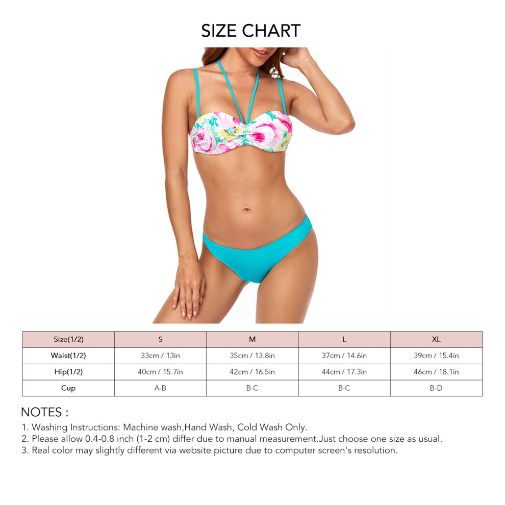 Fashionable Women's Split Halter Bikini Set, Multiple Sizes & Prints-image-OPC-PMKHVQQ-NEW