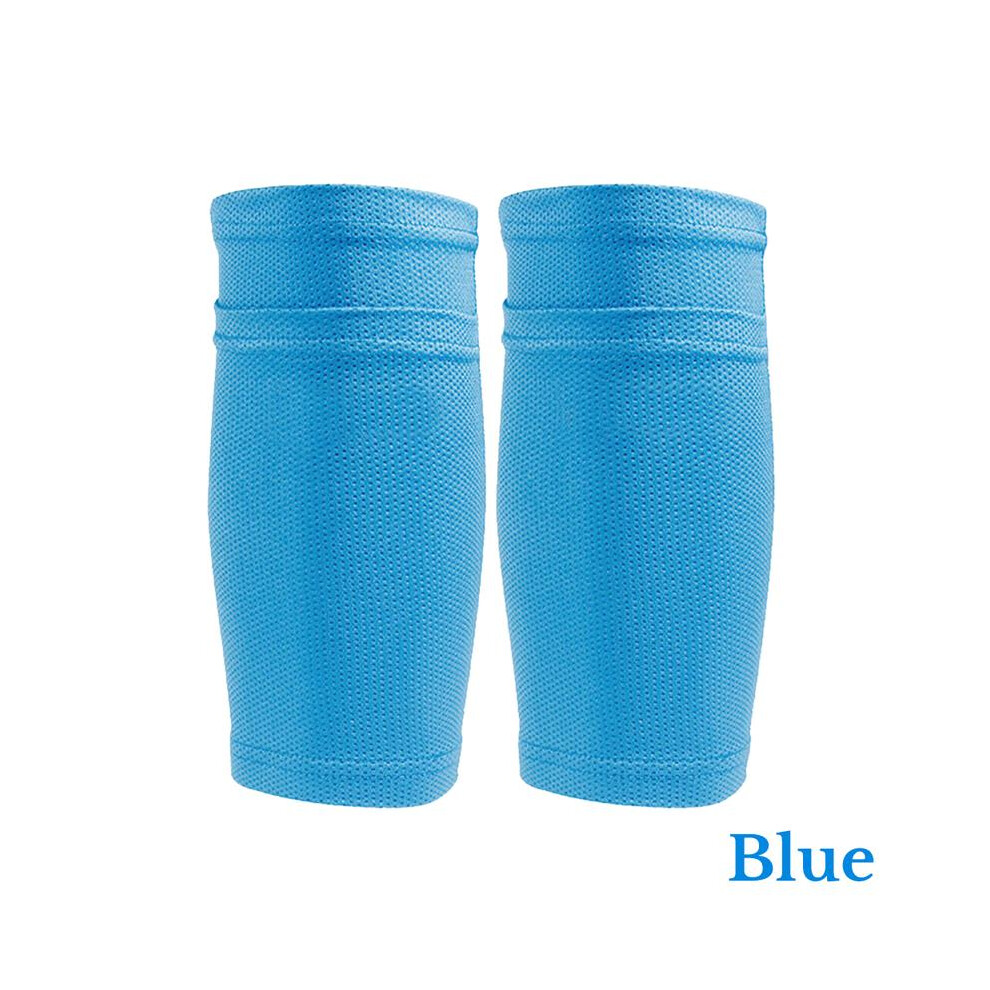 Blue (, S) 1Pair Soccer Football Shin Pads Holder Instep Socks Guard Sleeves For Kids Boys Men