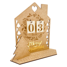 Casa Calendario de Adviento Navideño DIY de Madera Decoración — manualidades navidad niños, adornos madera natural