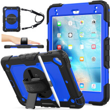 Étui pour Samsung Galaxy Tab A 8.0" avec bandoulière Bleu