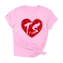 Hohololo T-shirt imprimé TS pour femme, rose, taille L