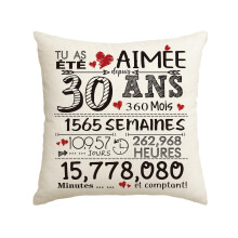 Artoid Mode Poszewka Dekoracyjna Urodzinowa na 30 Urodziny 45x45 cm