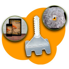 Reusable Tile Levelling System Clips - 100 Piece Set for Floor & Wall Tiling Installation DIY & Professional Use