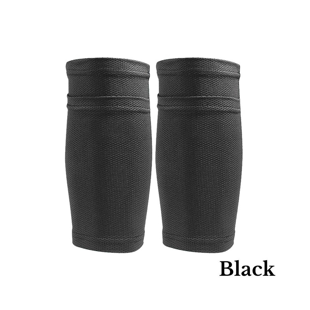 Black (, L) 1Pair Soccer Football Shin Pads Holder Instep Socks Guard Sleeves For Kids Boys Men
