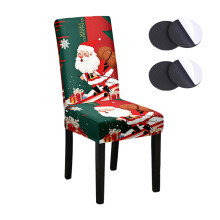 Housse de Chaise de Noël Élastique avec Motif de Noël