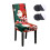 Housse de Chaise de Noël Élastique avec Motif de Noël 1