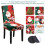 Housse de Chaise de Noël Élastique avec Motif de Noël 3