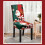 Housse de Chaise de Noël Élastique avec Motif de Noël 4