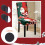 Housse de Chaise de Noël Élastique avec Motif de Noël 2