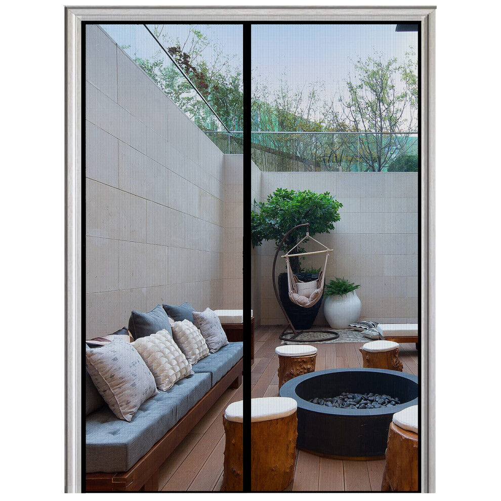 Heavy-Duty Magnetic Fly Screen Door - Reinforced Mesh Insect Net With Strong Magnets For Patio & Balcony Doors 90X210cm 5902362806519