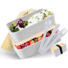 LunchBox Pudełko Na Jedzenie Śniadaniówka dla Dorosłych 1200 ml Szary
