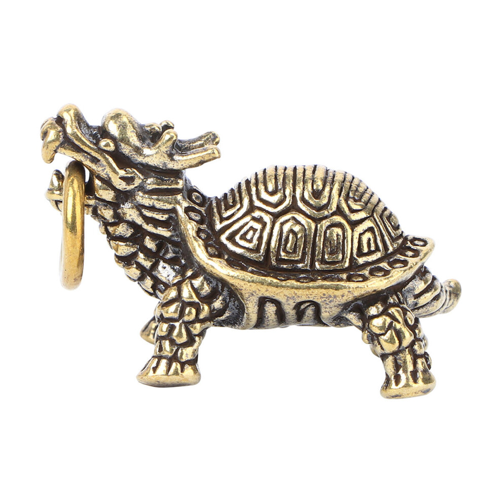 Handgemaakte Gouden Schildpad Sleutelhanger Messing Decoratie-image