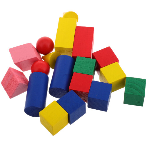 72Ud Bloques Sólidos De Madera Coloridos Para Aprendizaje Escolar 1