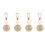 4Ud Rosa Dorado Para Médicos Con Clip, 4