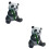 2Pièces 3D Panda En Papier Décoratif Pour 6