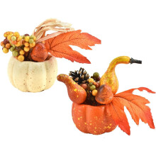 ZOOMPIL Citrouilles d'Halloween artificielles en plastique 2 pièces