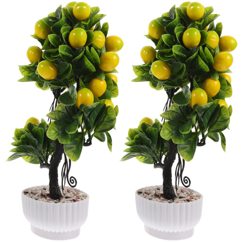 6Ud Bonsáis Decorativos Artificiales Verde Para Y