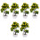 6Ud Bonsáis Decorativos Artificiales Verde Para Y 5