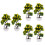 6Ud Bonsáis Decorativos Artificiales Verde Para Y 8