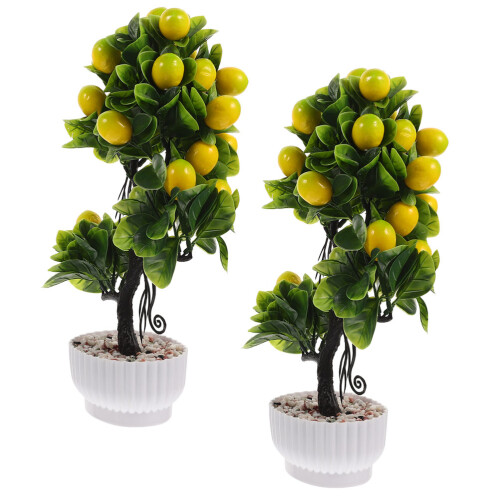 6Ud Bonsáis Decorativos Artificiales Verde Para Y 1