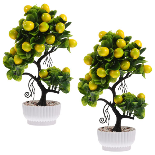 6Ud Bonsáis Decorativos Artificiales Verde Para Y 2